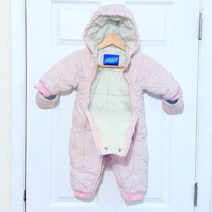 Chill Stoppers one piece hand covers Cozy Light Purple Baby Snowsuit Size 0/24M